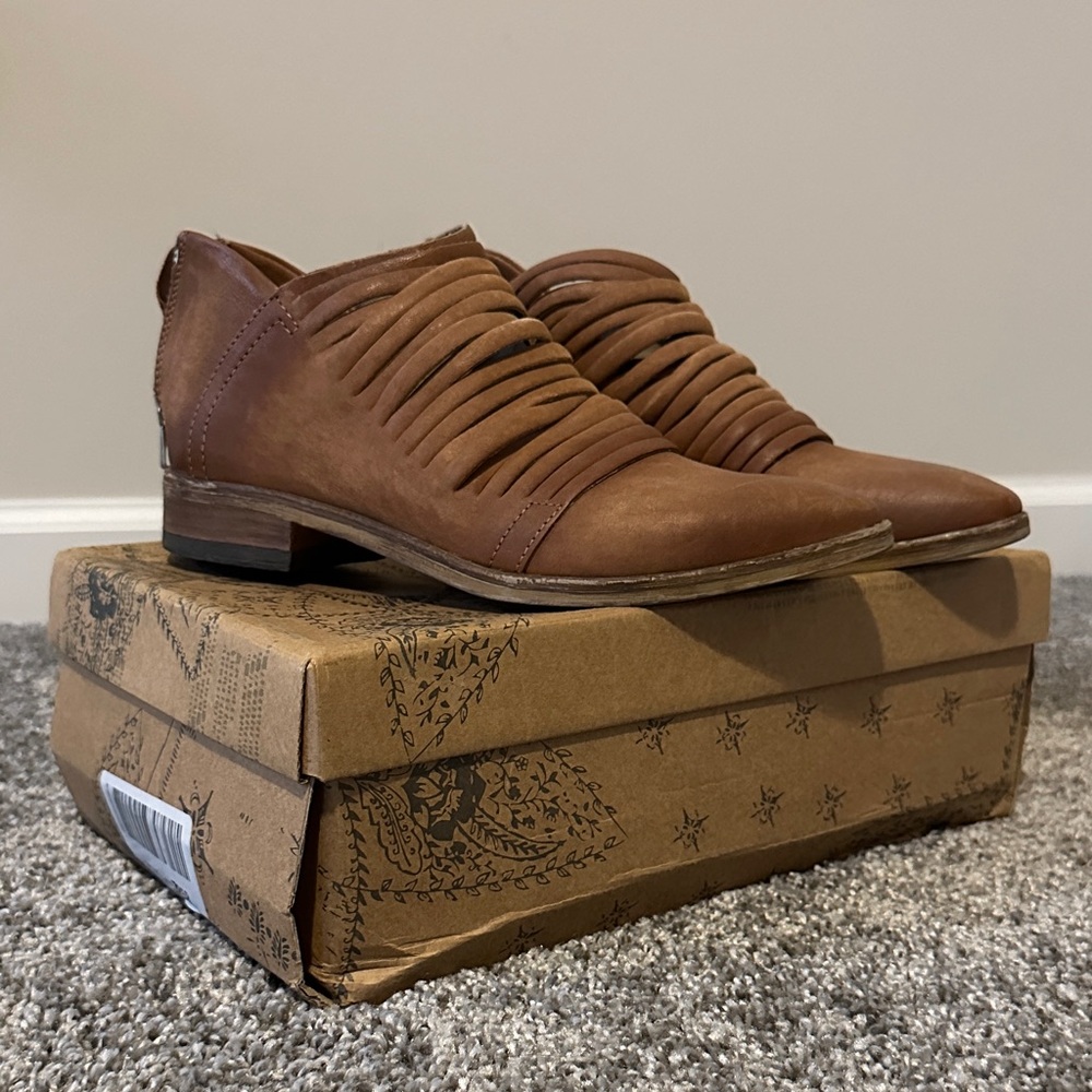 FREE PEOPLE BOOT LOST VALLEY ANKLE TAN WUC SZ 38 RETAIL $178
